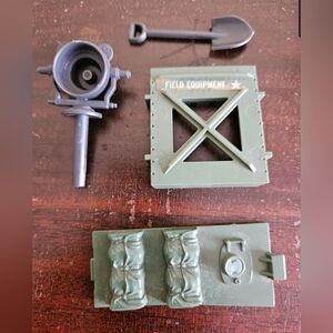 GI Joe 1984 Vintage Lot Of Parts From Various Playsets. 4 Pieces Bivouac Playset